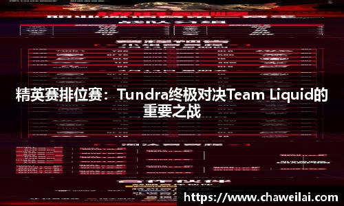 精英赛排位赛：Tundra终极对决Team Liquid的重要之战